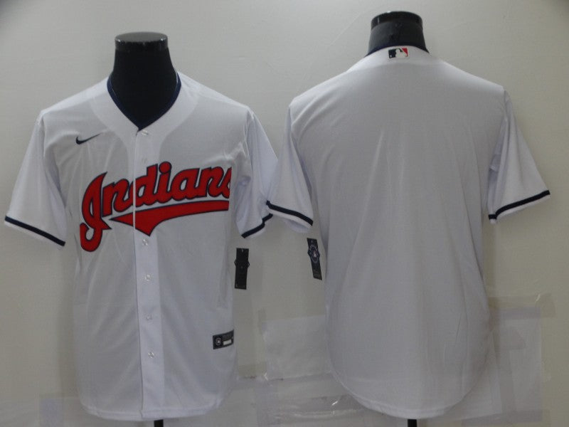 Men's Cleveland Guardians White Home Blank Replica Jersey1