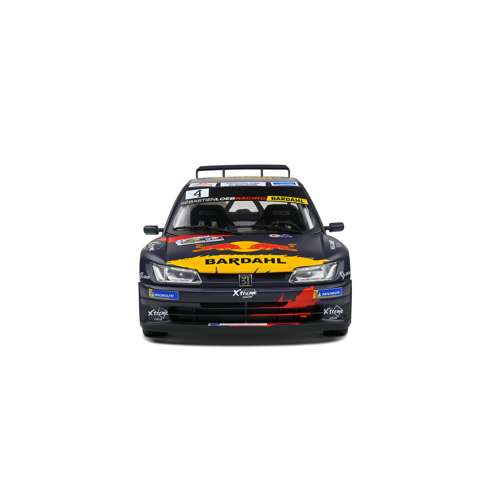 Peugeot 306 Maxi Black N°4 Loeb/Elena Rallye du Mont-Blanc 2021 1:18
