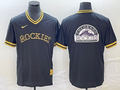 Men's Colorado Rockies Black Replica Team Jersey1