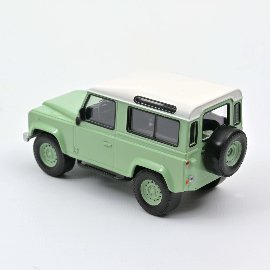 Land Rover Defender 1995 Vert et Blanc Voiture à réaction 1:43