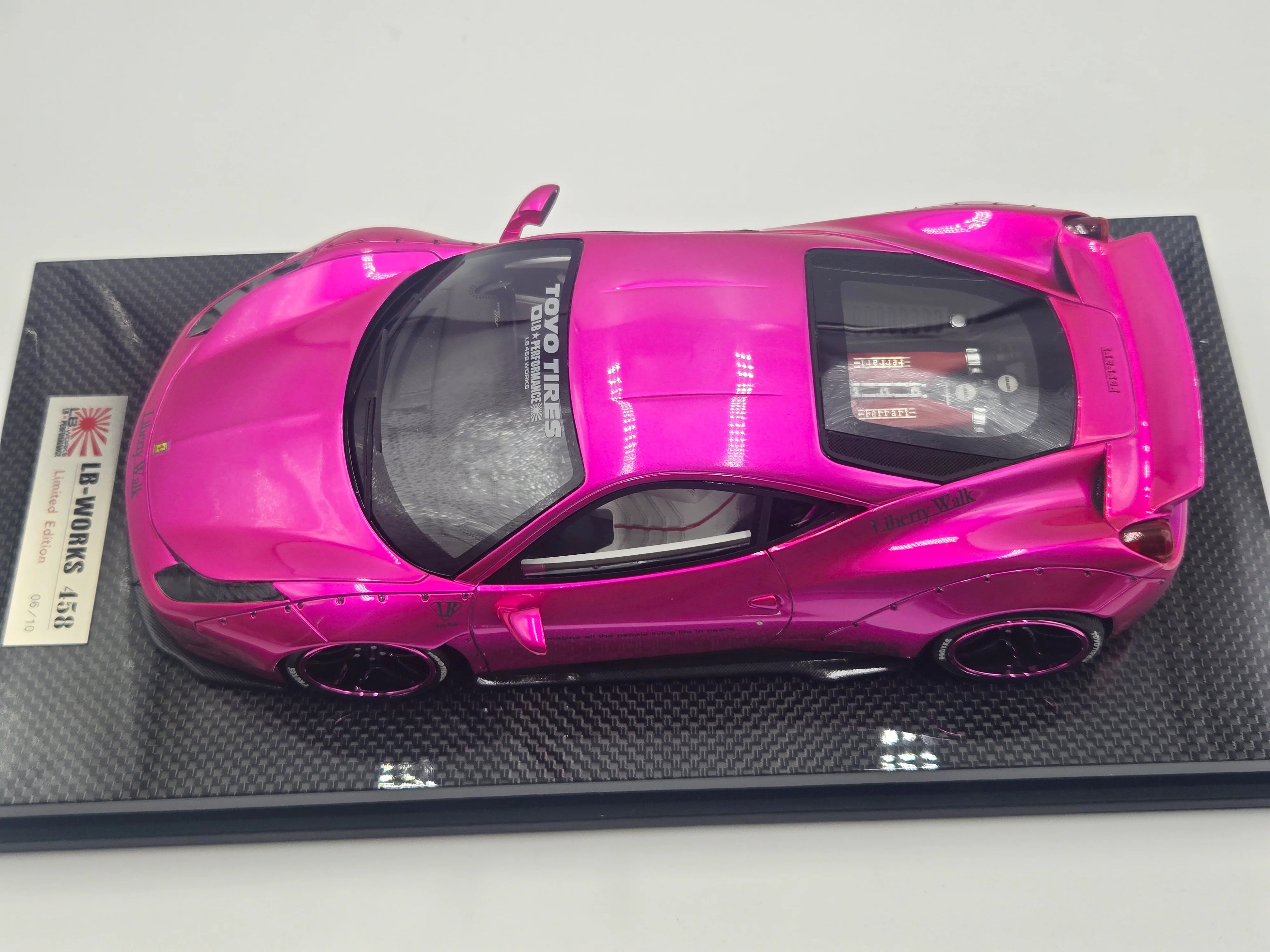 Ferrari 458 Liberty Walk Performance, Flash Pink on Carbon Base - Limited 10 pcs by LB Work