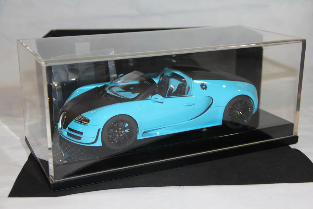 MR Bugatti Grand Sport Veyron Vitesse Baby Blue on Carbon Base, Limited 15 pcs