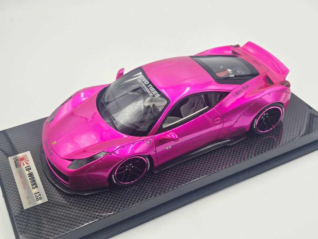 Ferrari 458 Liberty Walk Performance, Flash Pink on Carbon Base - Limited 10 pcs by LB Work