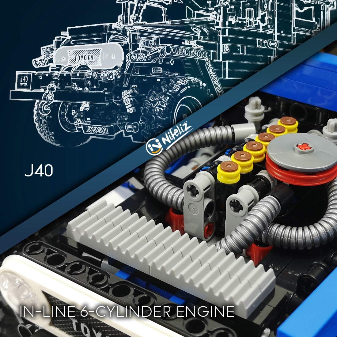 Nifeliz Off-Road Pickup J40 Land Cruiser (2101 PCS, NF10518)