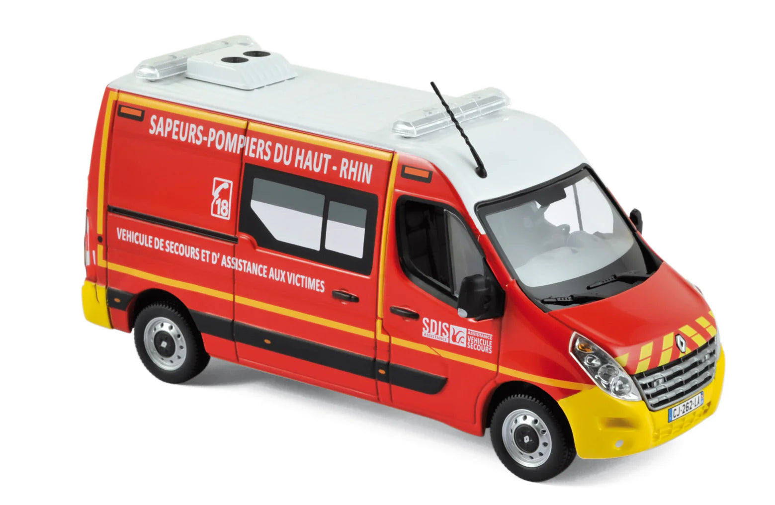 Renault Master 2011 Pompiers - VSAV Yellow bumpers 1:43