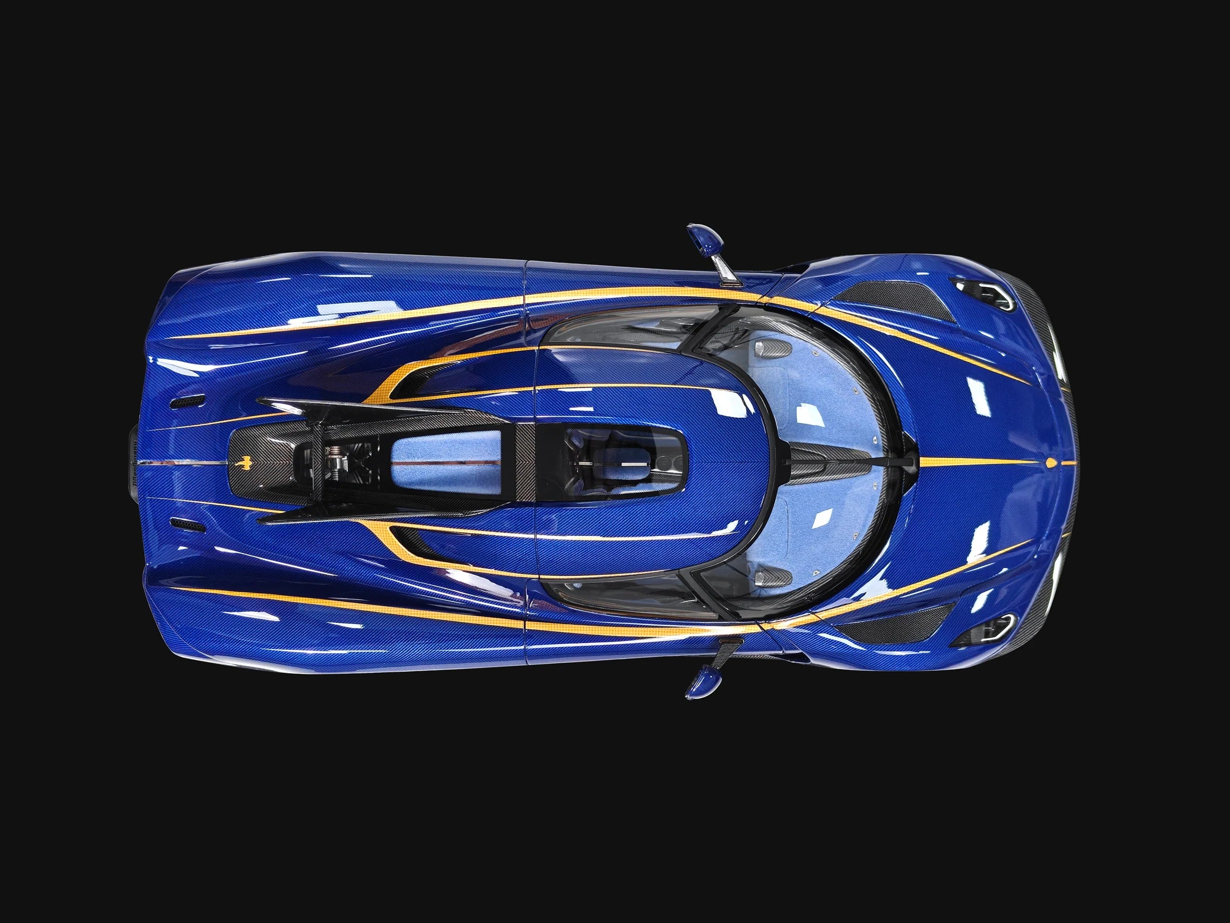 Pre-order FrontiArt Koenigsegg Jesko Absolut 7389 in Blue Tinted Carbon - Limited 100 pcs