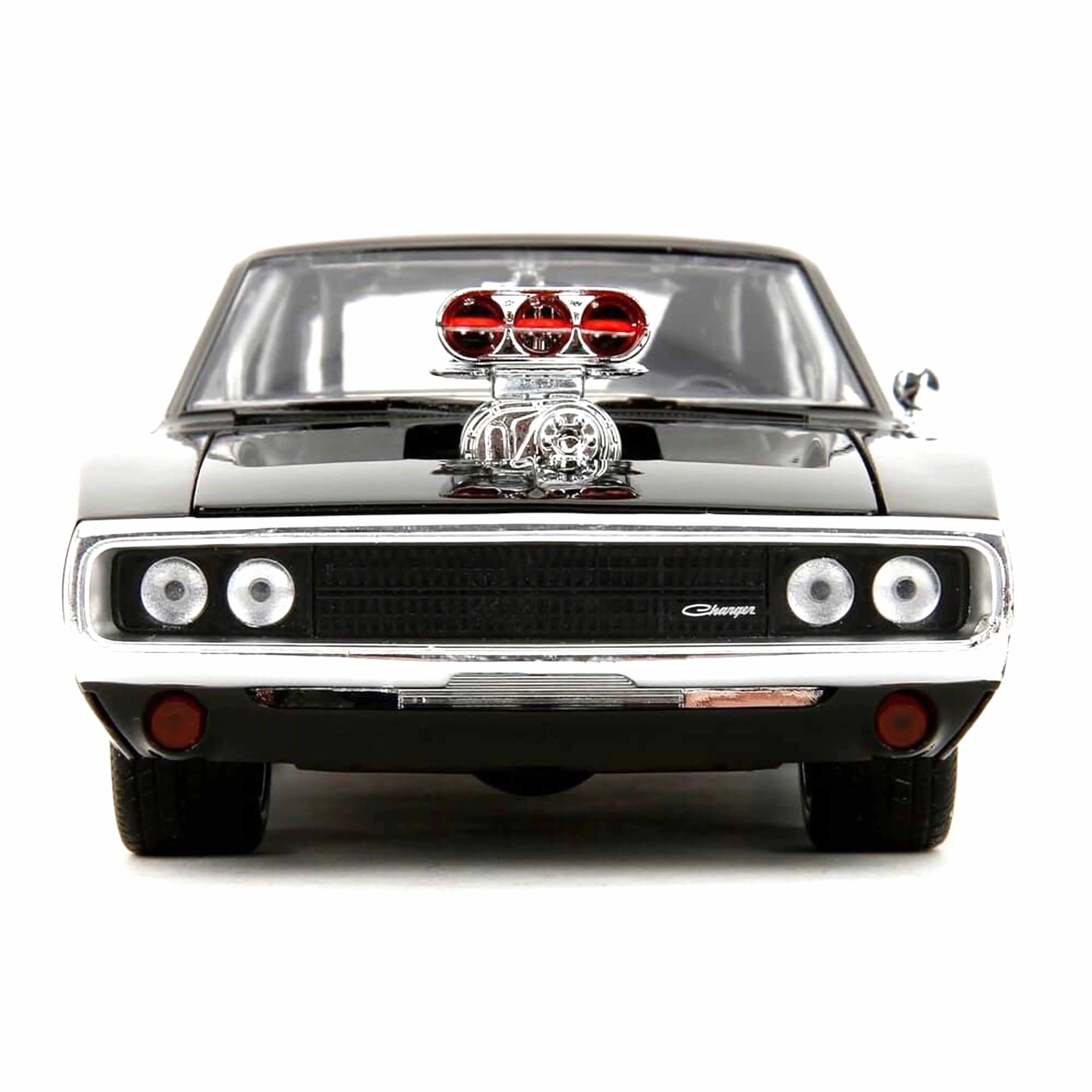 Dodge Charger with Dom's figure Black Fast&Furious 1970 1:24