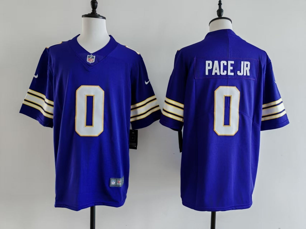 Men's Minnesota Vikings Ivan Pace Jr Nike Jersey -  Retro Purple