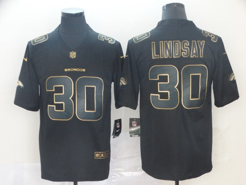 Men's Denver Broncos #30 Phillip Lindsay Black Game Jersey1