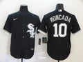 Men's Chicago White Sox Yoan Moncada #10 Black Replica Baseball Jersey1