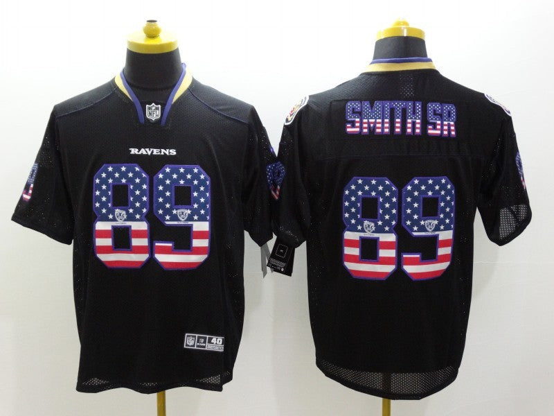 Men's Baltimore Ravens Steve Smith Sr #89 Black Game Jersey1