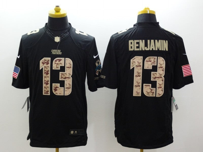 Men's Carolina Panthers Kelvin Benjamin #13 Black Game Player Jersey1