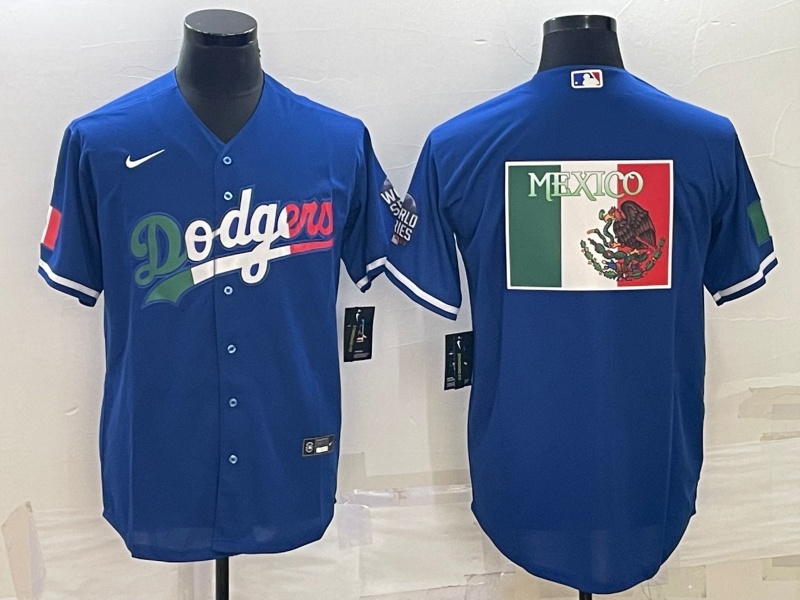Men's Los Angeles Dodgers Blue Replica Player Jersey1