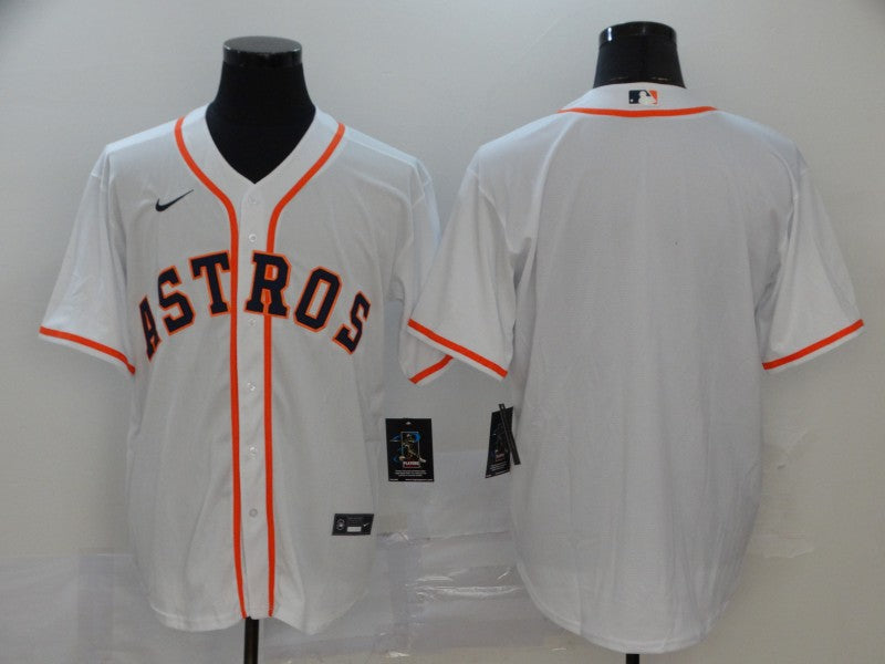 Men's Houston Astros White Home Replica Blank Jersey1