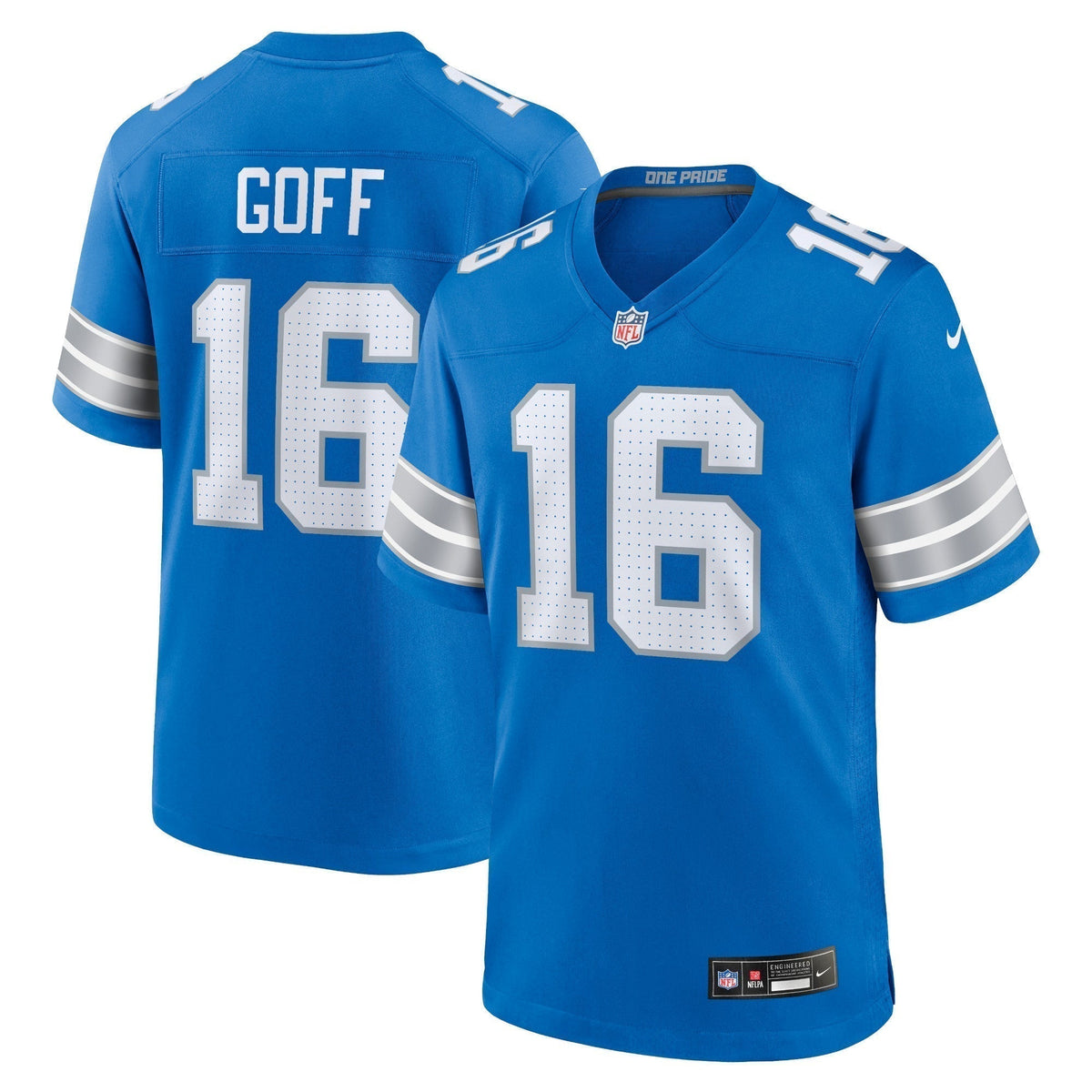 Jared Goff Detroit Lions Nike Game Jersey - Blue