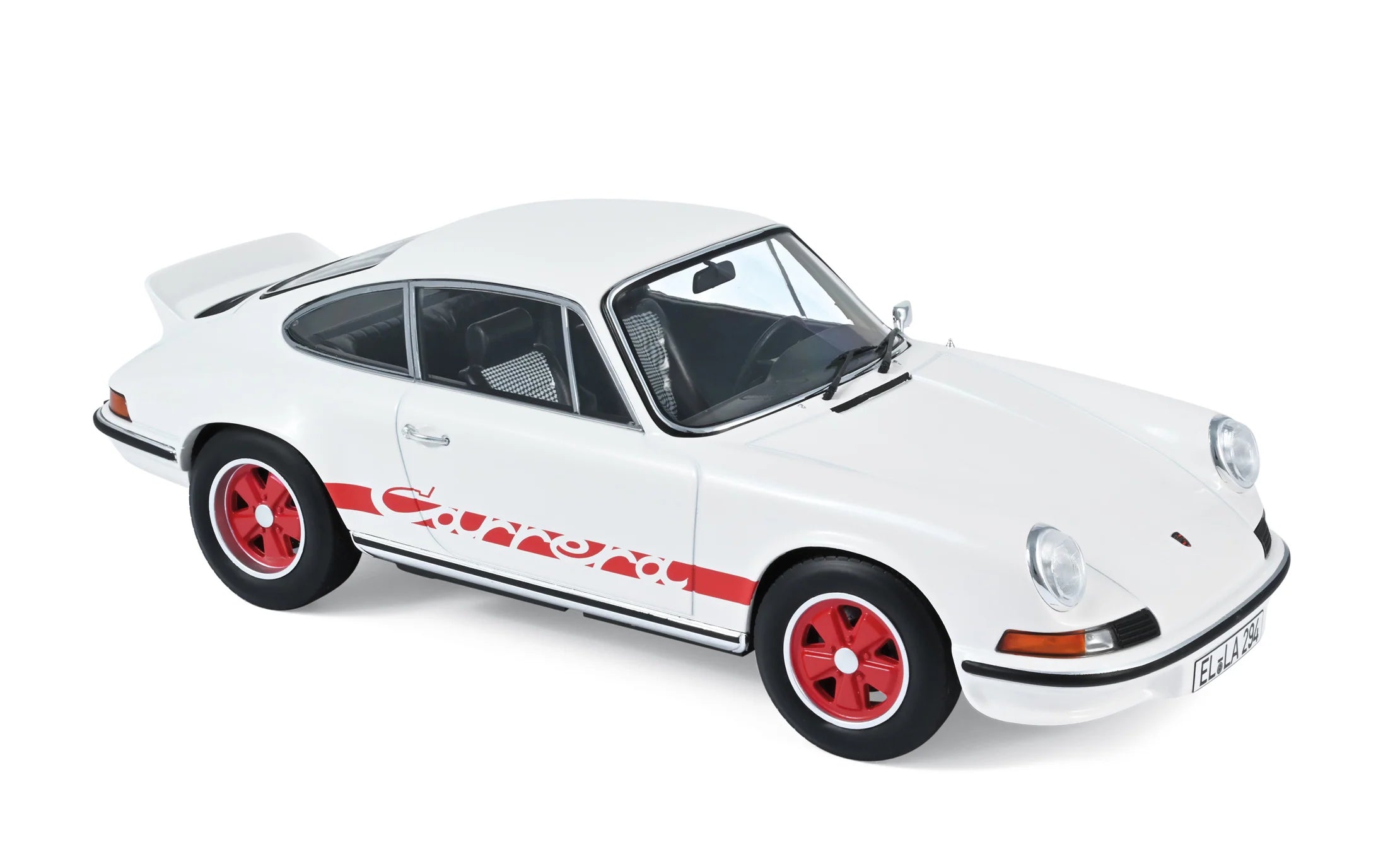 Porsche 911 RS 1973 Weiß mit rotem Dekor 1:18