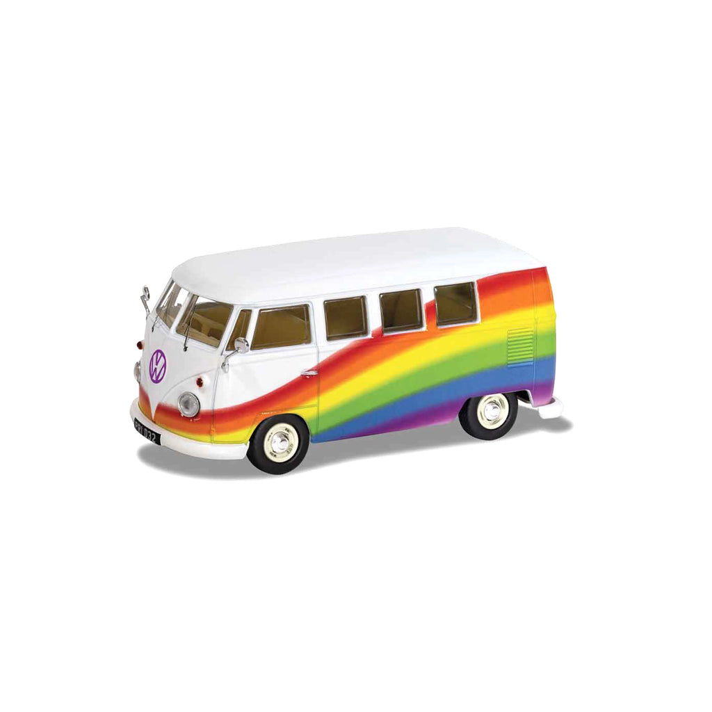 Combi VW - Peace, Love et Arc-en-ciel 1:43