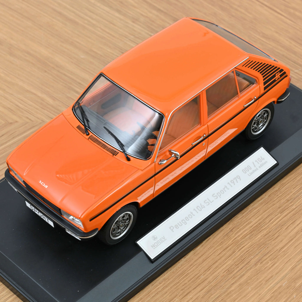 Peugeot 104 SL Sport 1979 Orange 1:18  - 104pcs