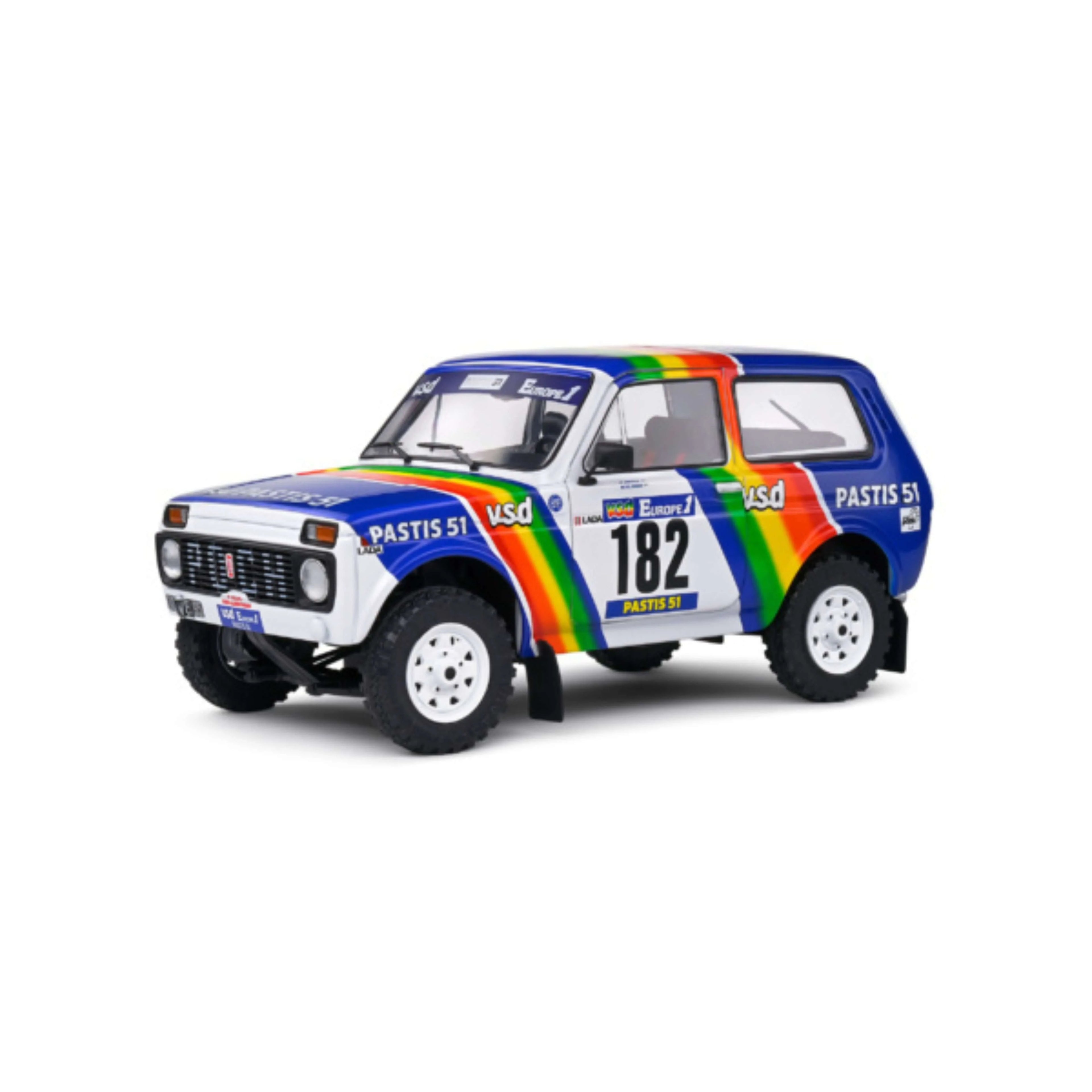 Lada Niva White #182 Jabouille / Sardou Paris-Dakar 1984 1:18