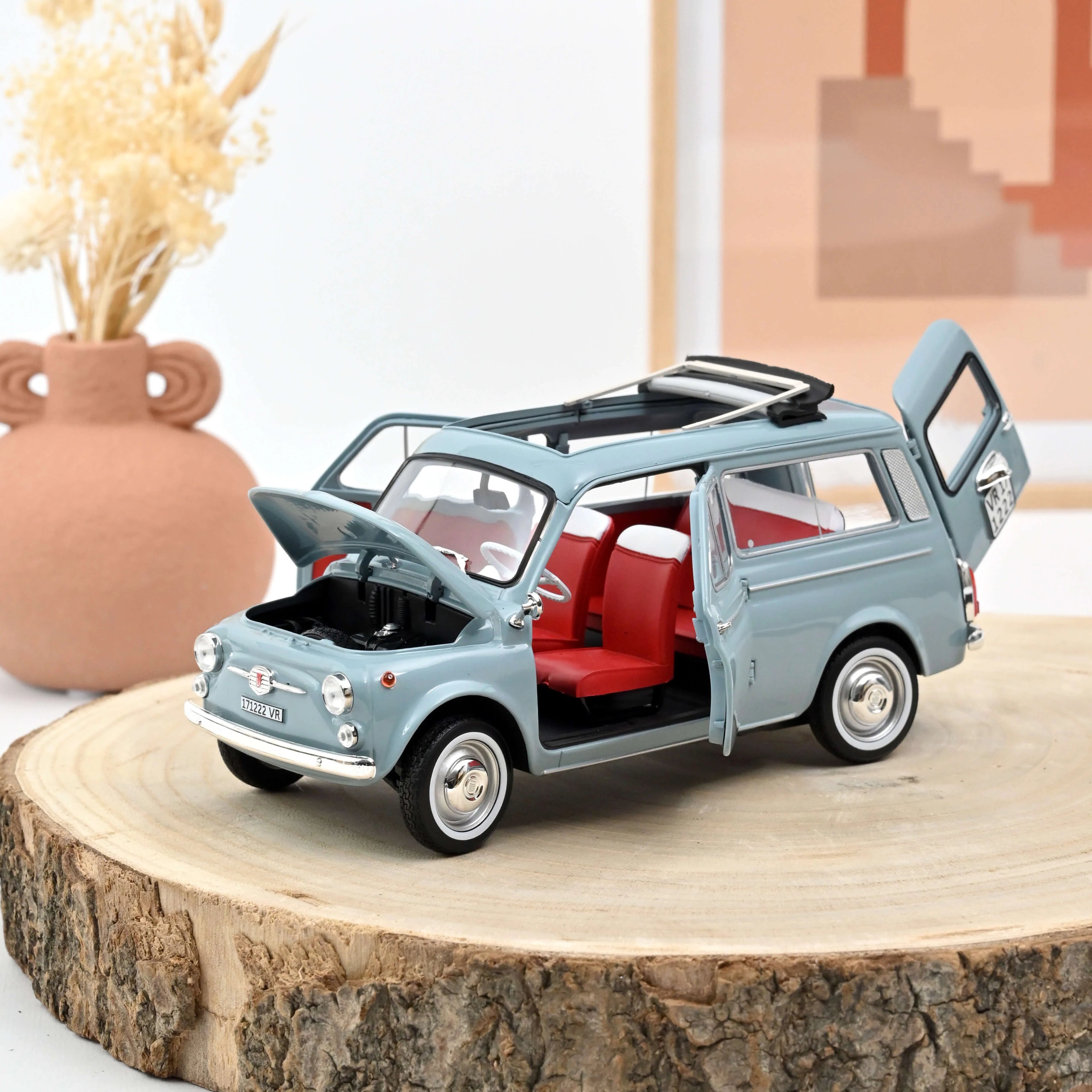 Fiat 500 Giardiniera 1964 Bleu Cendré 1:18