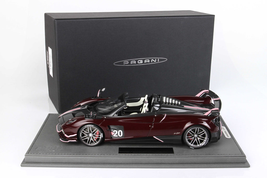 BBR Pagani Huayra Roadster BC Carbonium Schwarz Dunkelrot - Limitiert 48 Stk