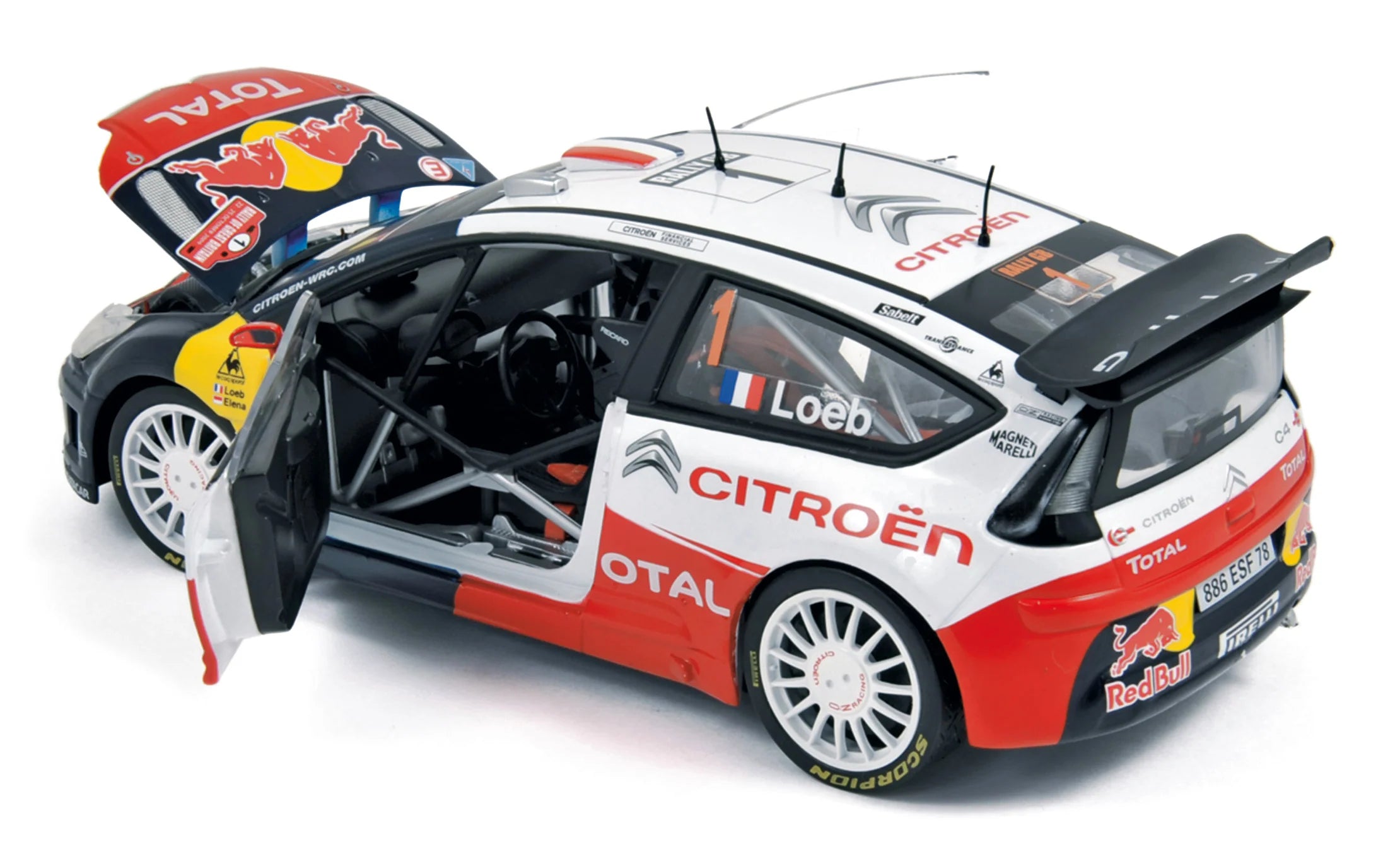 Citroën C4 WRC 2009 Wales Rally GB 1 Loeb/Elena Winner 1:18