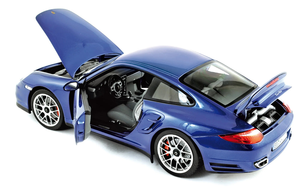 Porsche 911 Turbo 2010 Aqua Blue 1:18
