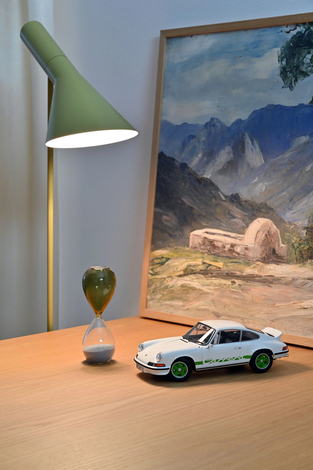 Porsche 911 RS 1973 White & Green deco 1:18