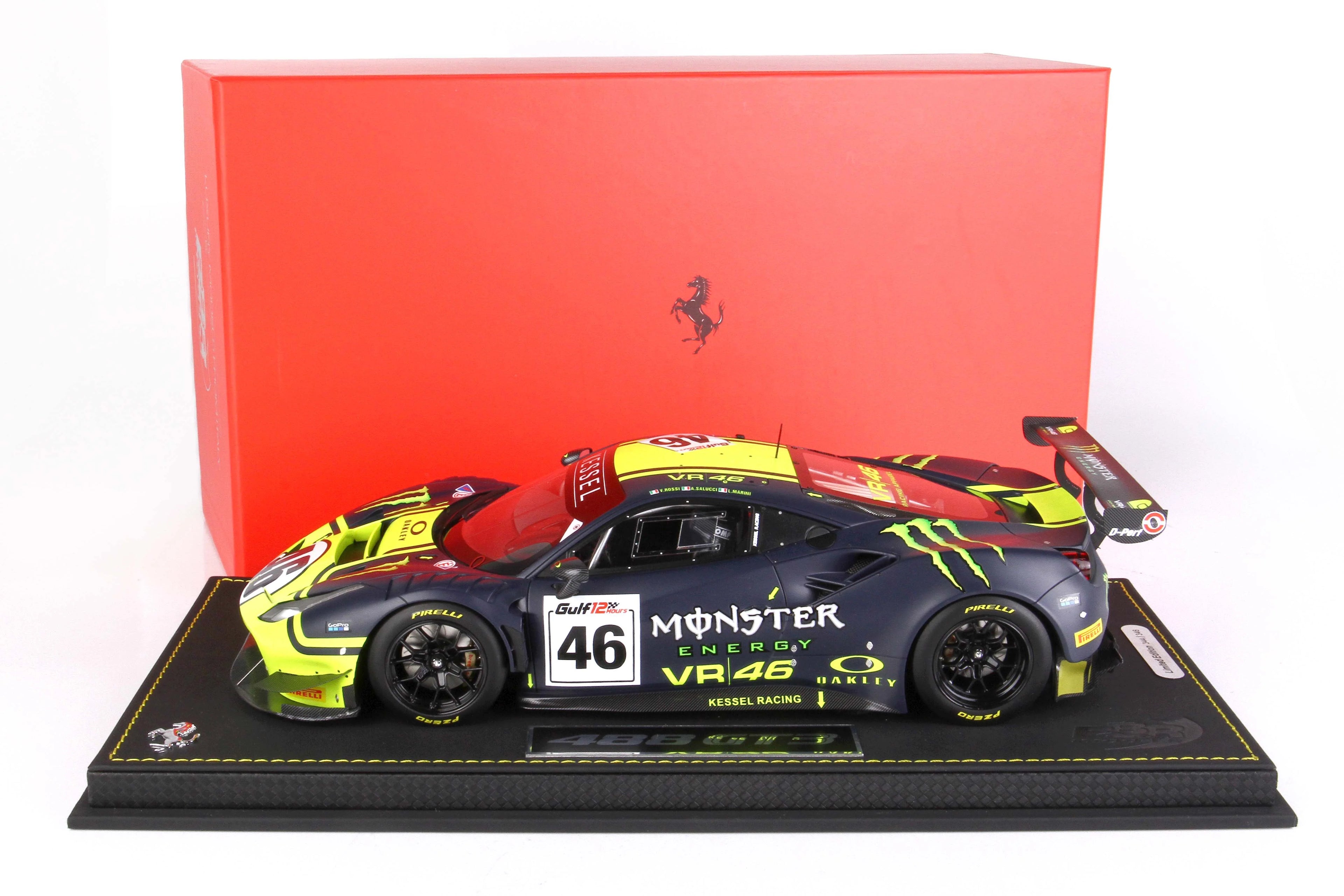 BBR Clearance Ferrari 488 GT3 Valentino Rossi Team Kessel - Limited 346 pcs, Last One