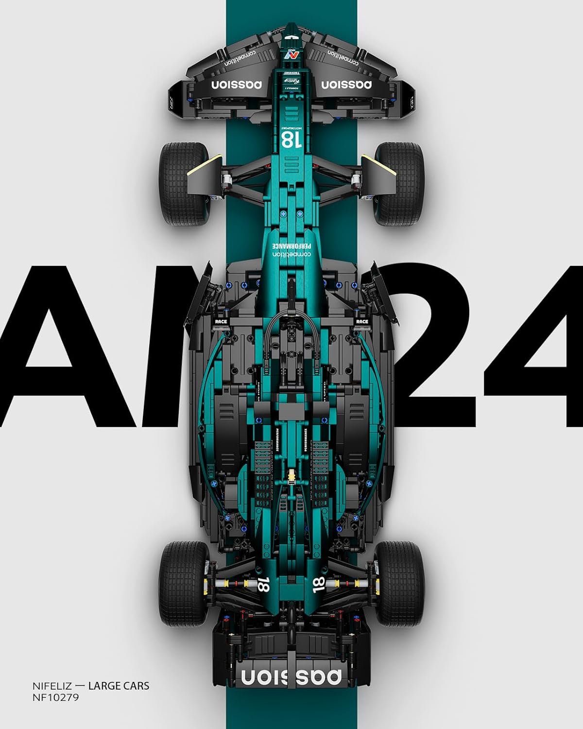 Nifeliz AM24 Formula 1 Racing Car (2351 PCS, NF10279)