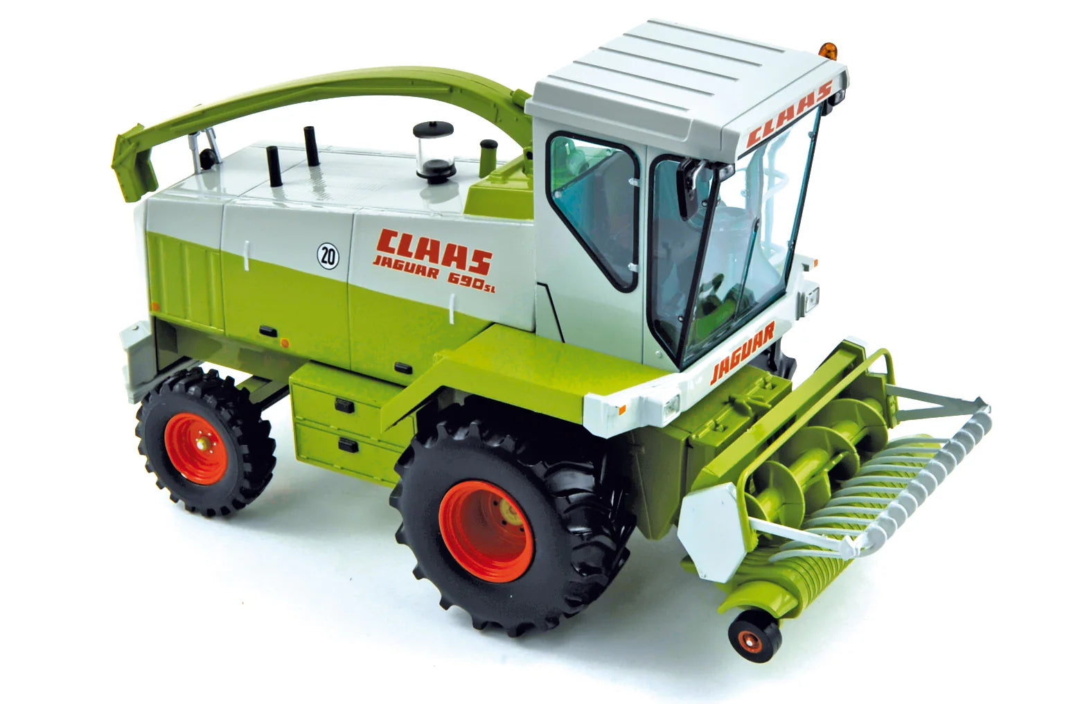 Claas Jaguar 690 1985 with grass pick-up head 1:32