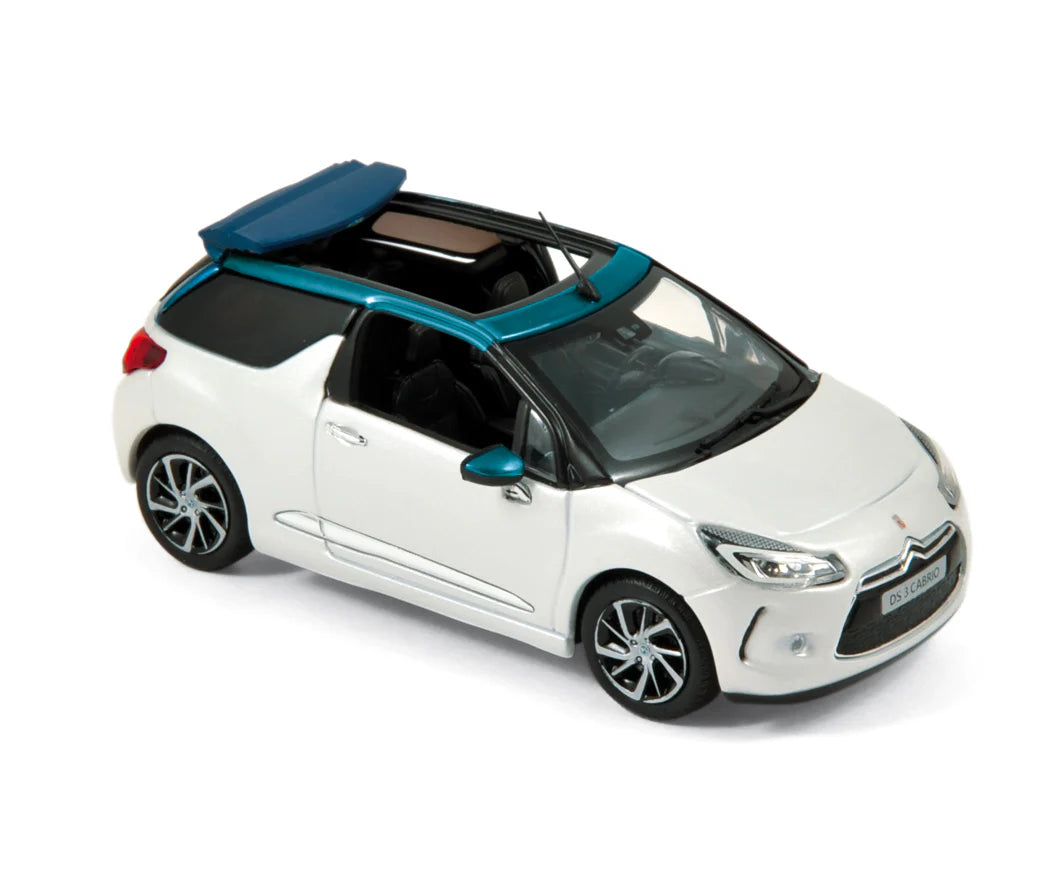 DS 3 Cabrio 2015 Pearl White&Emeraude 1:43