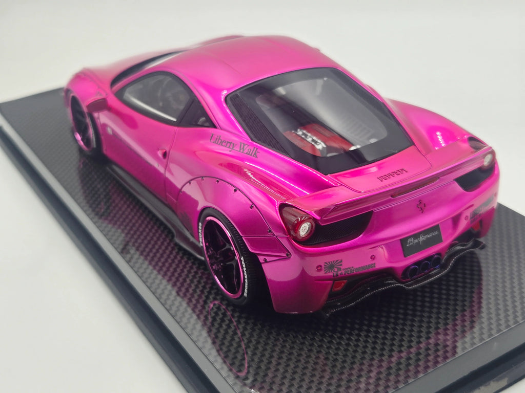 Ferrari 458 Liberty Walk Performance, Flash Pink on Carbon Base - Limited 10 pcs by LB Work