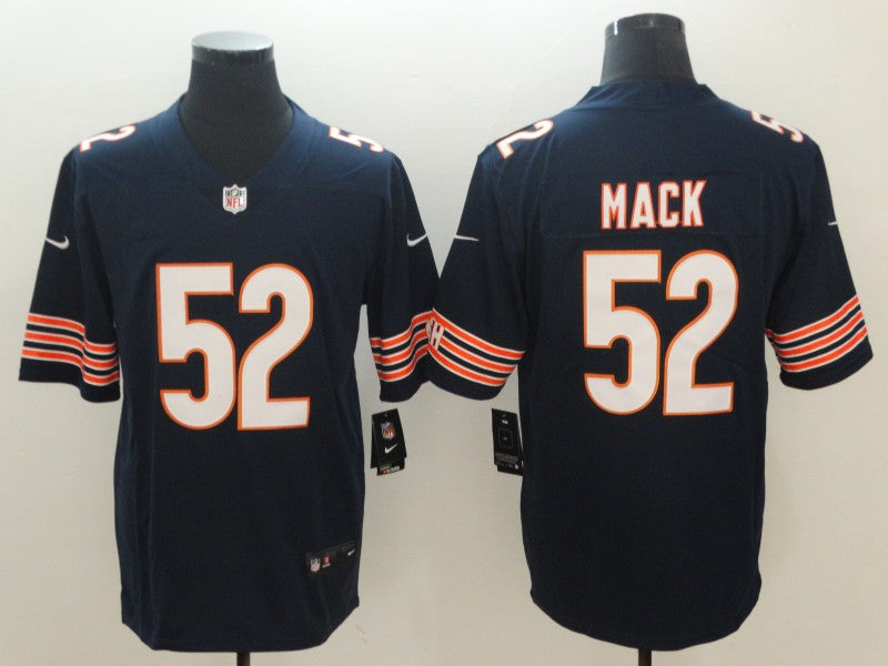 Men's Chicago Bears Khalil Mack #52 Navy Game Jersey1