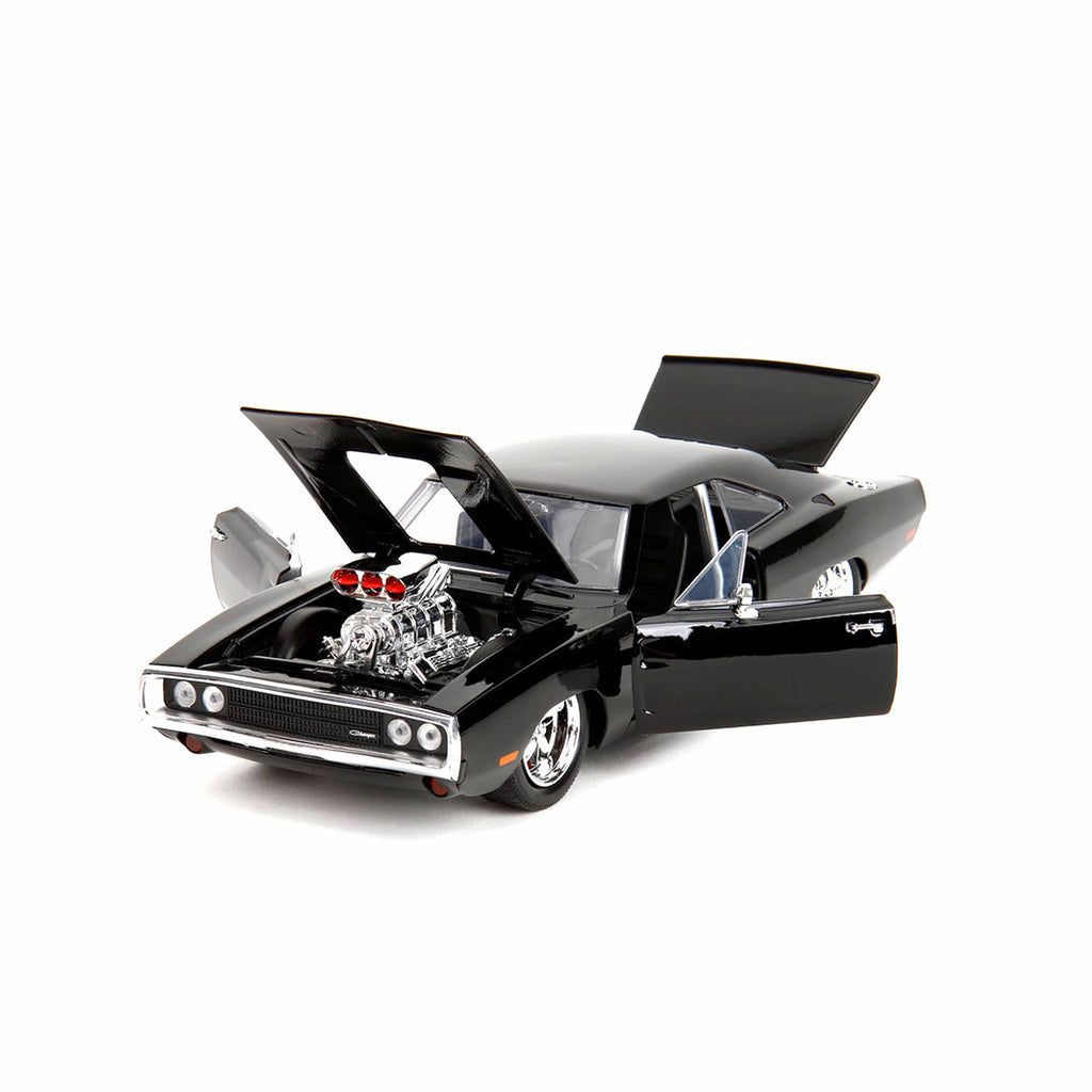 Dodge Charger mit Dom-Figur Schwarz Fast&Furious 1970 1:24