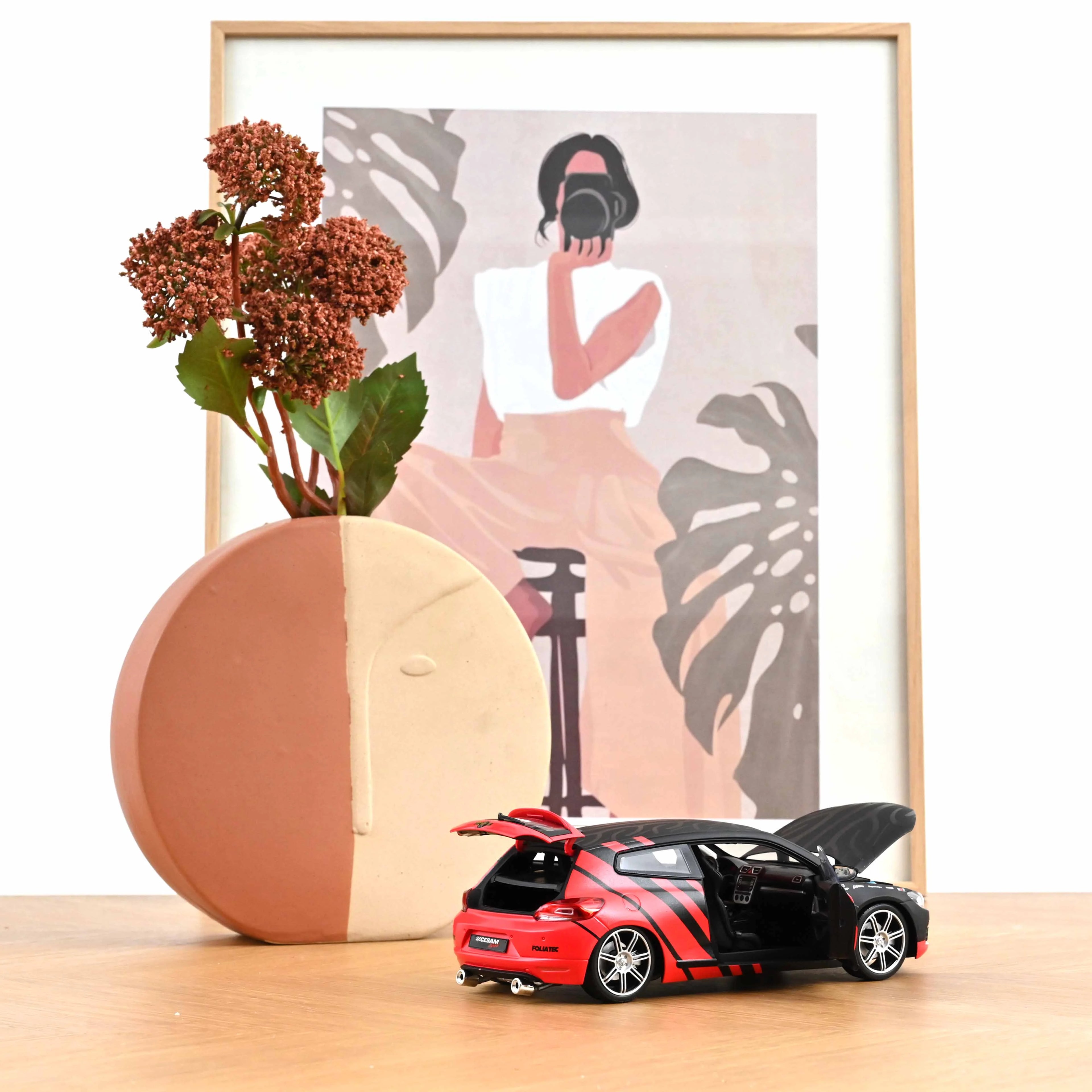 VW Scirocco CESAM PTRS 2009 Black/Red 1:18