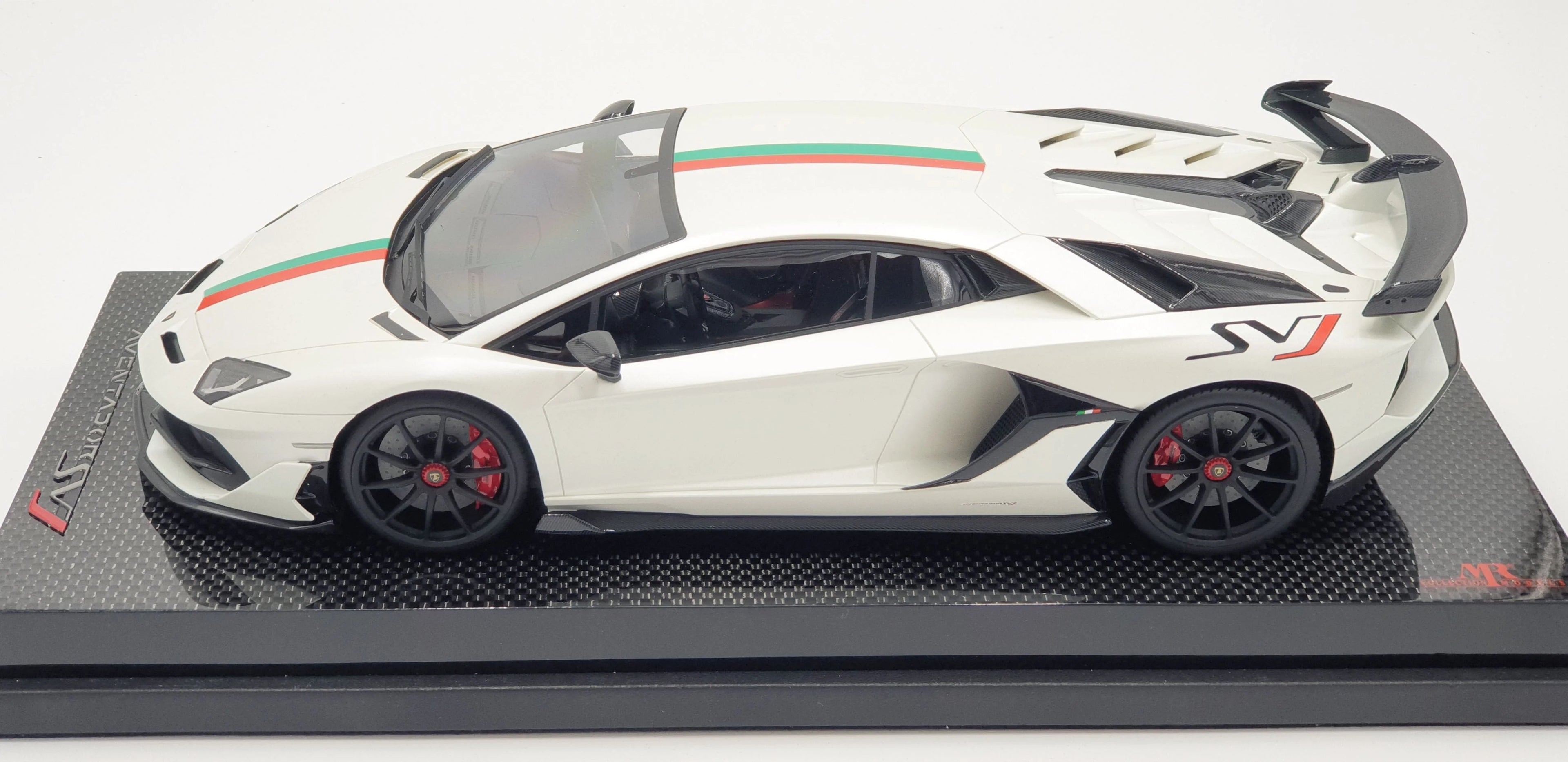 Clearance MR Lamborghini Aventador SVJ White Bianco Canopus, Italian Design  - Limited 16 pcs