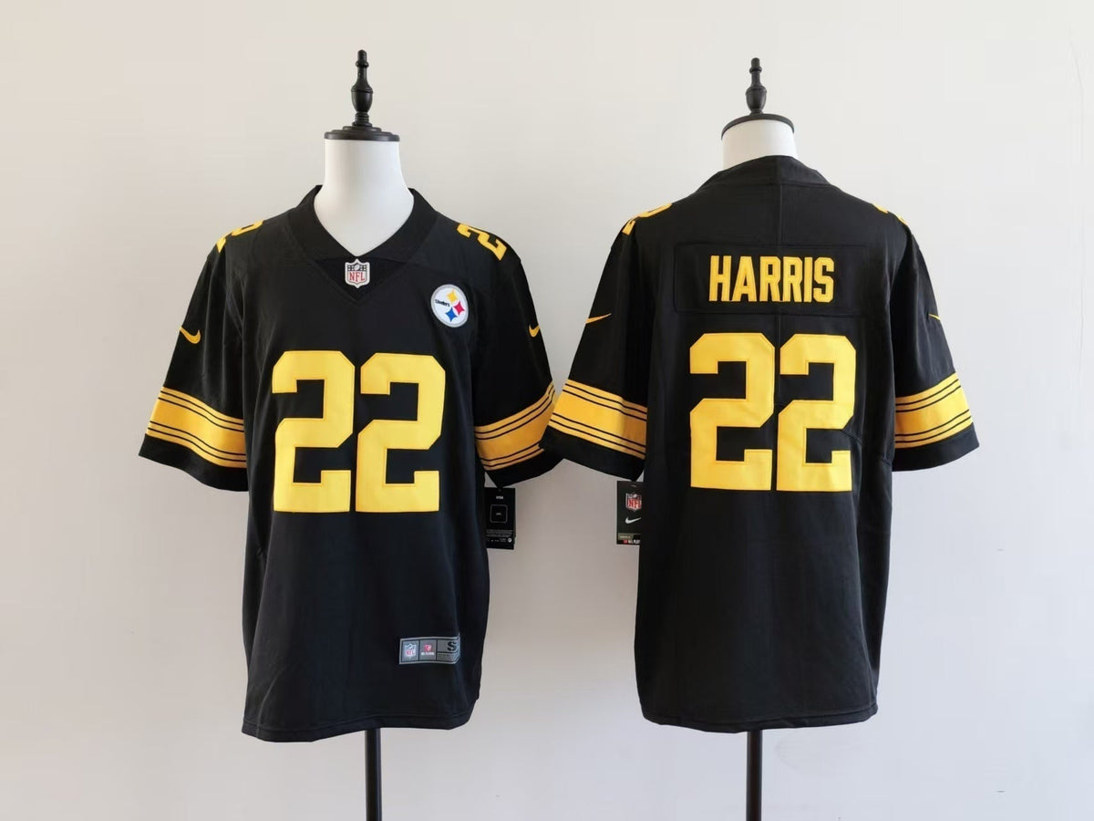 Men's Pittsburgh Steelers Najee Harris Nike Jersey -  Black-yellow numbers