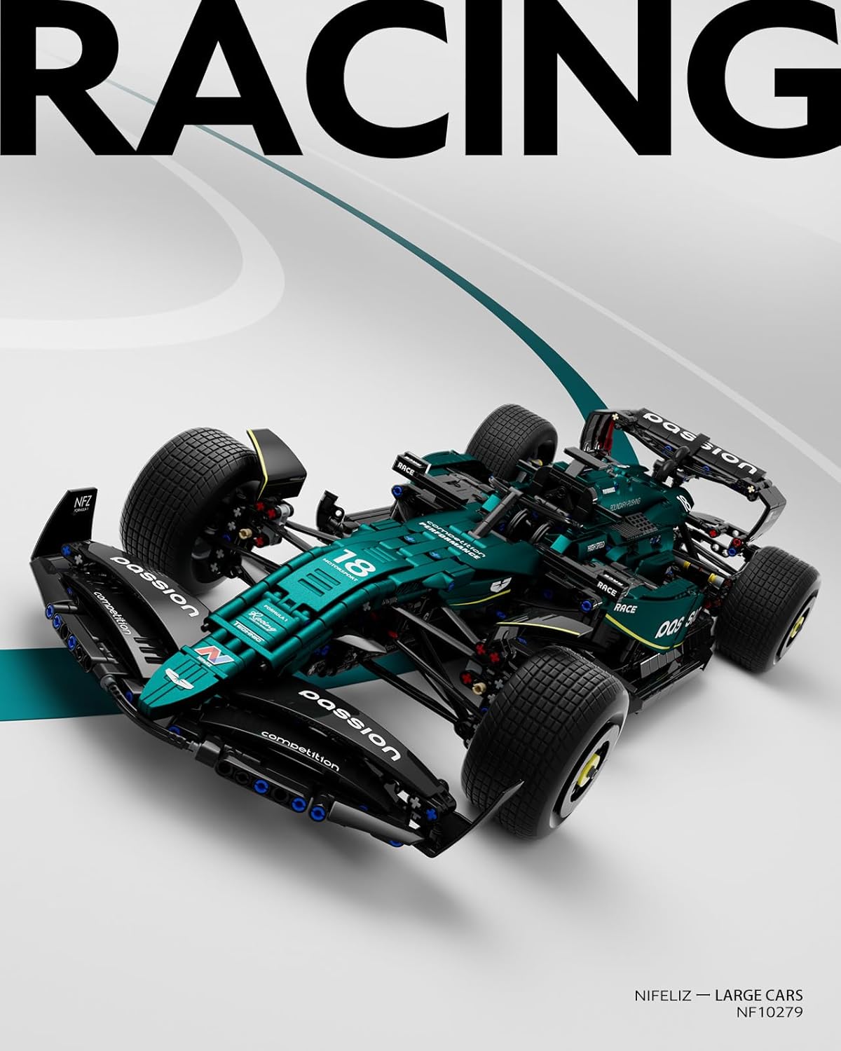 Nifeliz AM24 Formula 1 Racing Car (2351 PCS, NF10279)