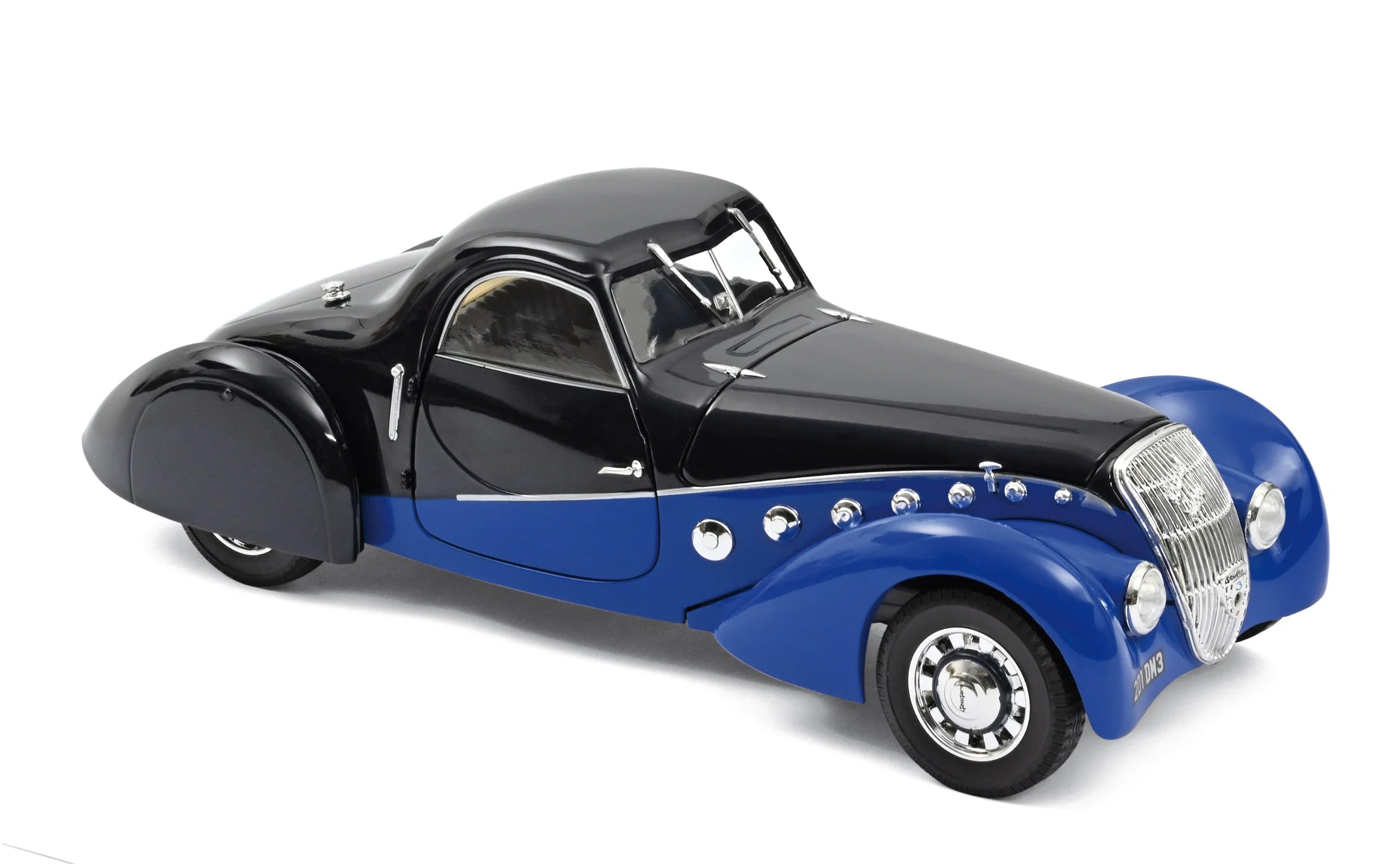 Peugeot 302 Darl'Mat Coupe 1937 Clear&Dark Blue 1:18