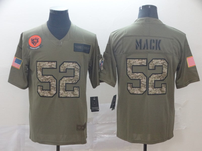 Men's Chicago Bears Khalil Mack #52 Brown Team Game Jersey1