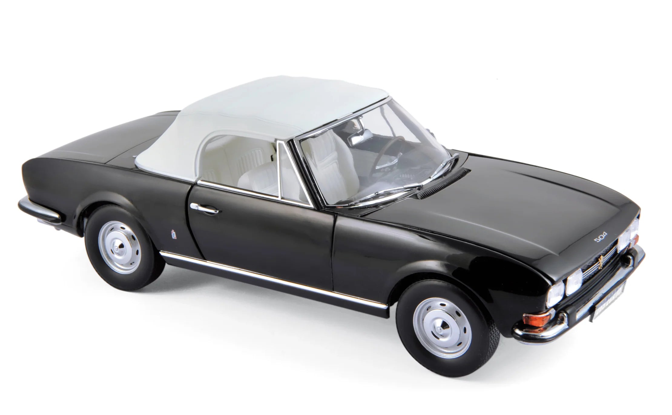Peugeot 504 Cabriolet 1971 Schwarz 1:18