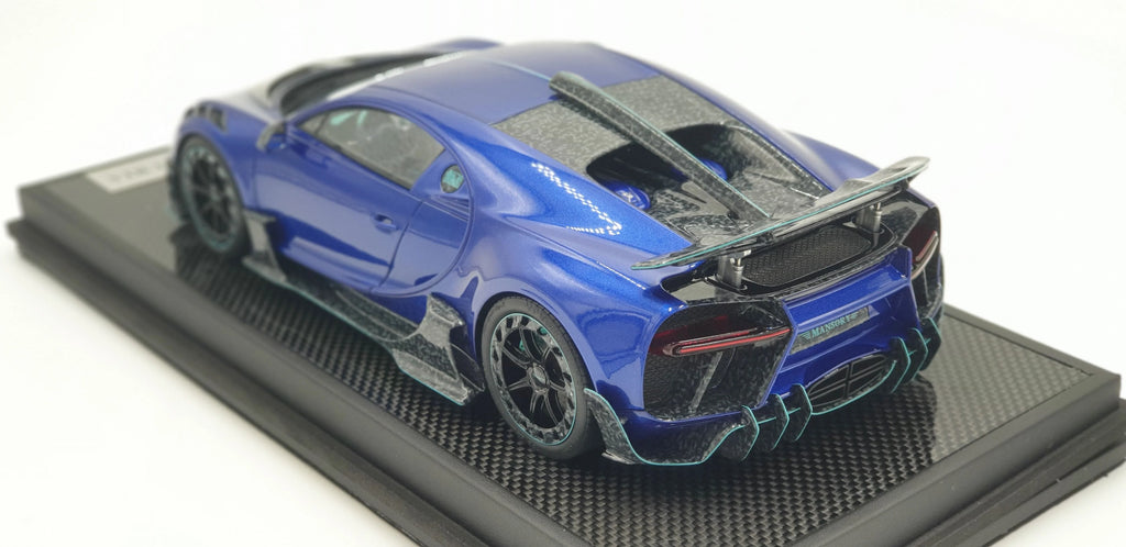 T&P Bugatti Chiron Mansory Centuria Carbone Bleu - Édition limitée 99 pcs