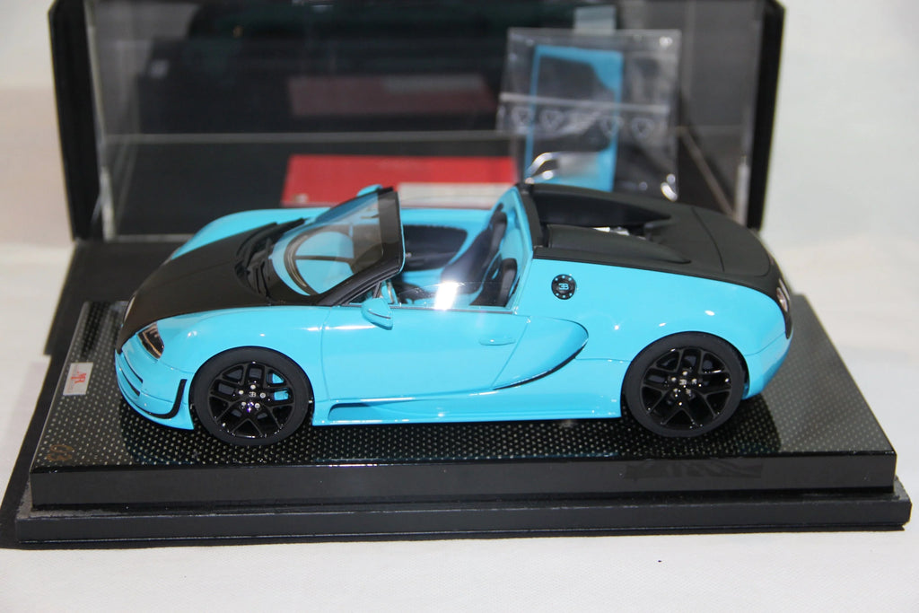 MR Bugatti Grand Sport Veyron Vitesse Baby Blue on Carbon Base, Limited 15 pcs