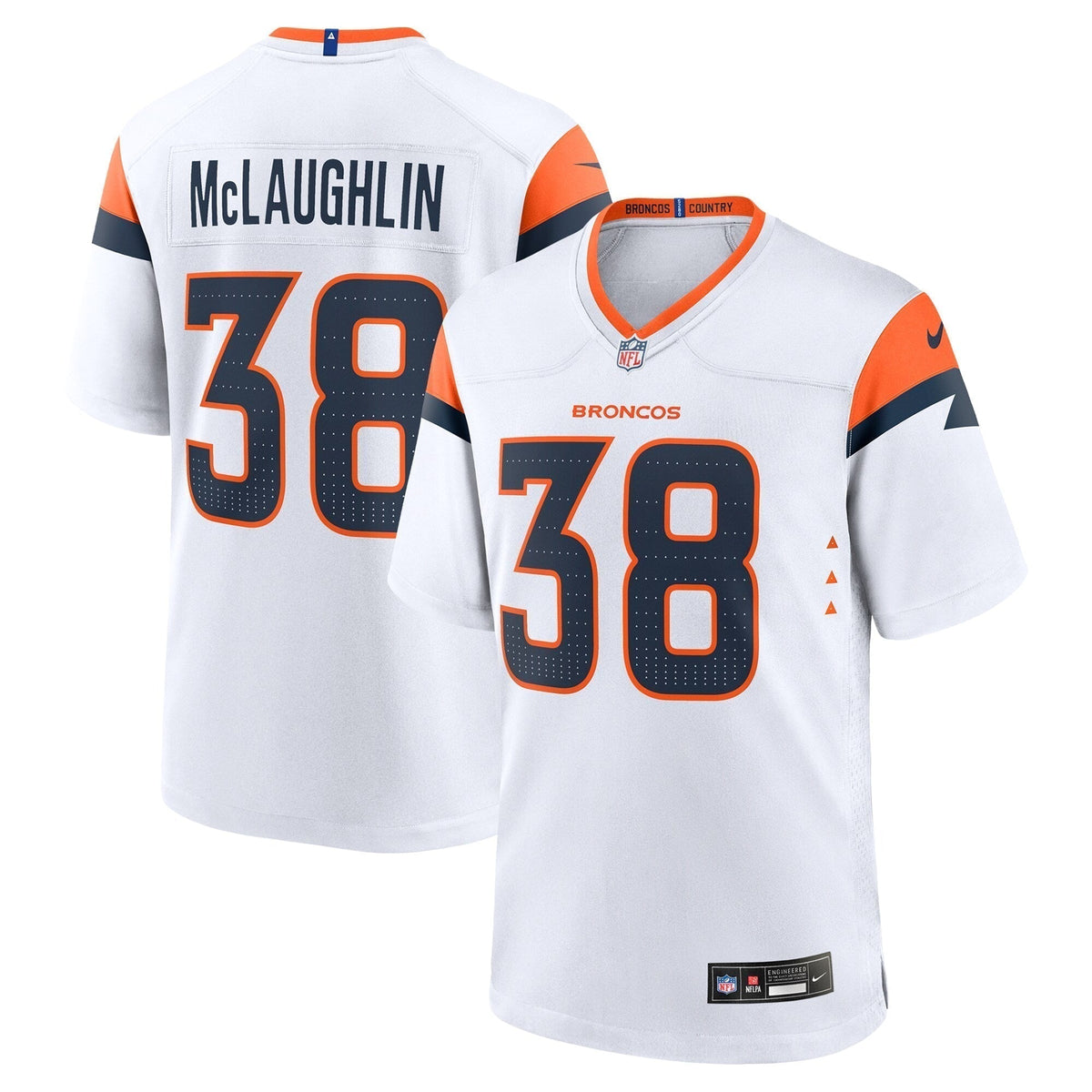 Jaleel McLaughlin Denver Broncos Nike Game Jersey -  White
