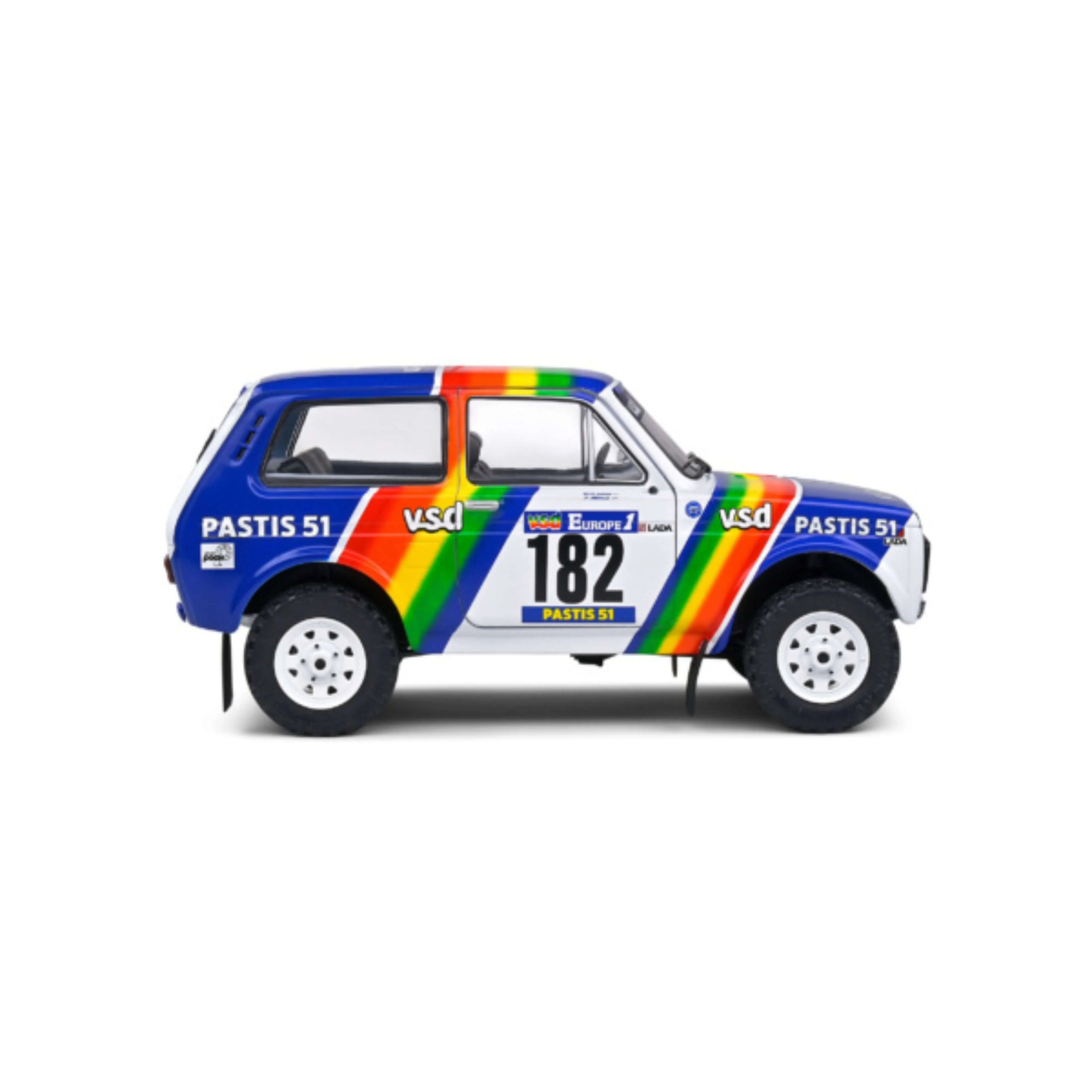 Lada Niva White #182 Jabouille / Sardou Paris-Dakar 1984 1:18