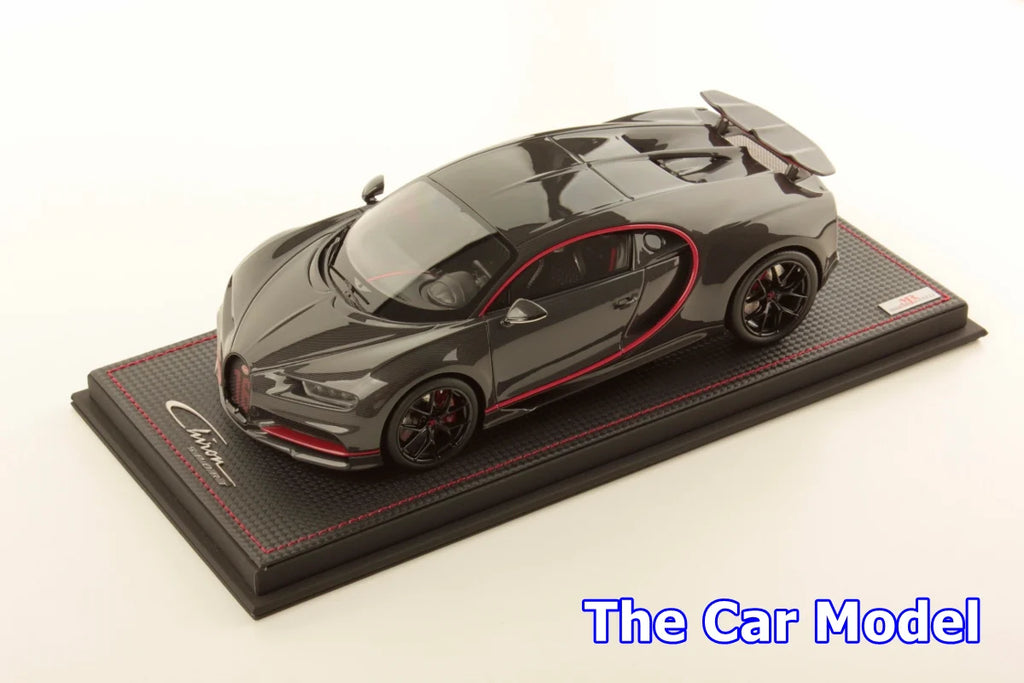MR Bugatti Chiron Sport Grey Carbon w/ Italian Red Frame - Limited 49 pcs