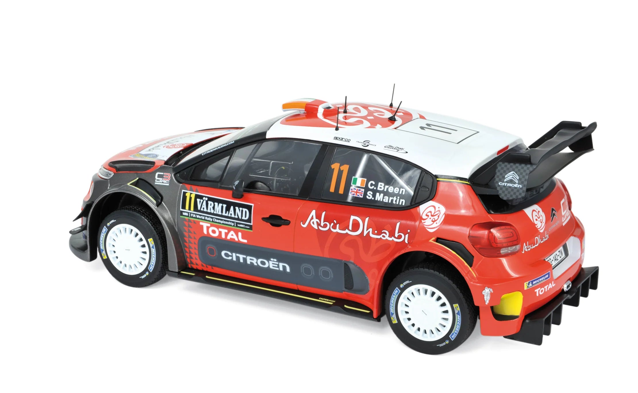 Citroën C3 WRC 2018 Rally Sweden 2018 11 C.Breen/S.Martin 1:18