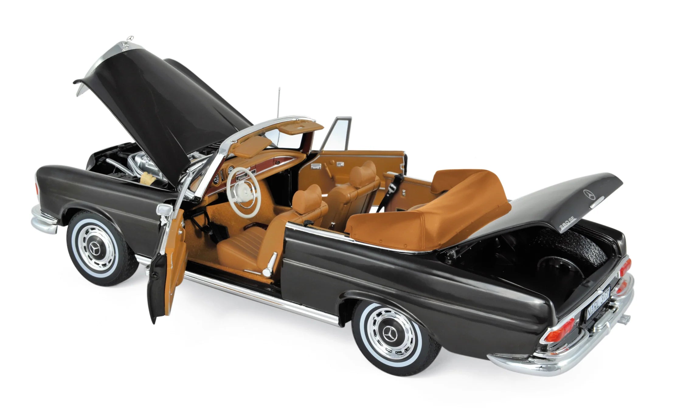 Mercedes-Benz 280 SE Cabriolet 1969 Braun 1:18