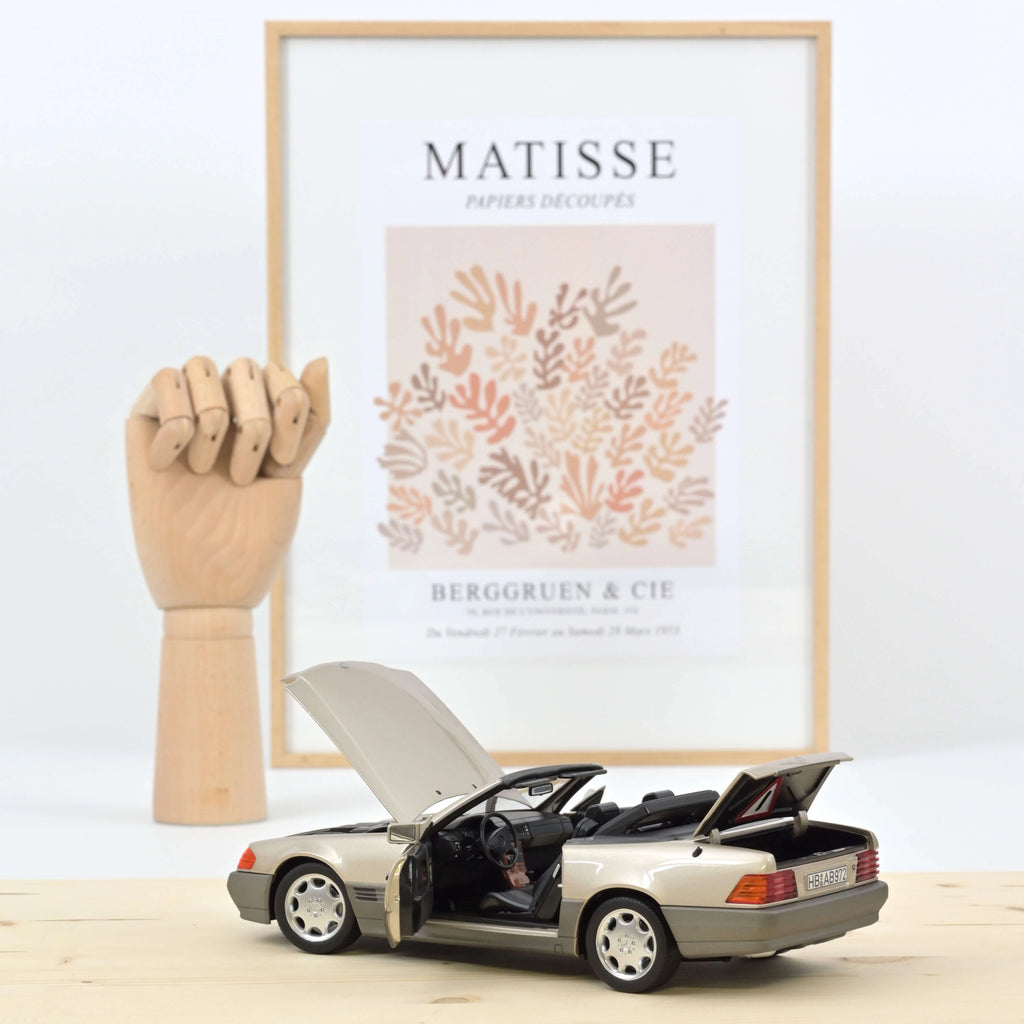 Mercedes-Benz 500 SL 1989 Rauchsilber Metallic 1:18
